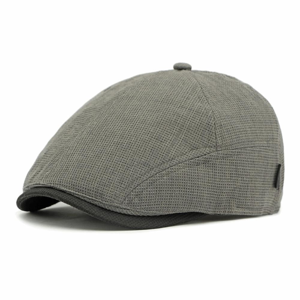 Casual Vintage Style Newsboy Caps Solid Color Mesh Beret Hats Breathable Adjustable Driving Cap Spring Summer for Men and Women