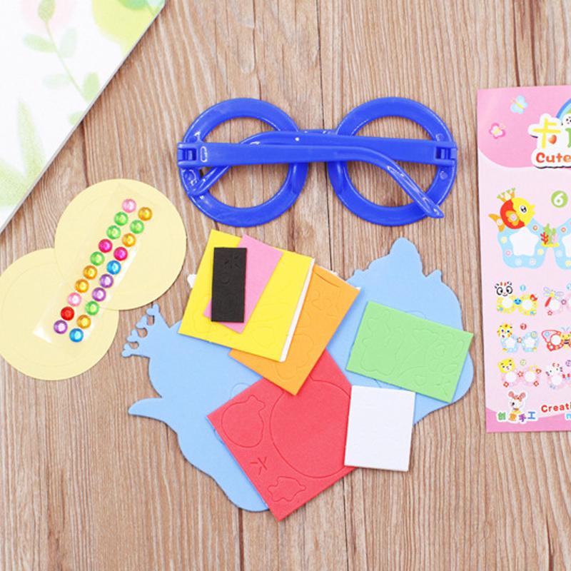 3PCS DIY Handicrafts Creative Arts and Crafts for Kids Boys Girls Make Your Own EVA Cartoon Glasses Eyewear Party Favors Gifts
