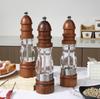 Manual Salt Grinder Refillable Spice Mill Manual Salt Kitchen Gadgets Seasoning Storage Bottle Wooden Spice Grinder Pepper Mill
