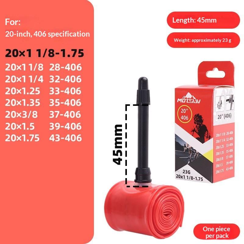 Tpu Bike Inner Tube Camera 16 18 20 22 Inch Mountain Bicycle Tire The Length Of The Nozzle Is 45/65 Mm.