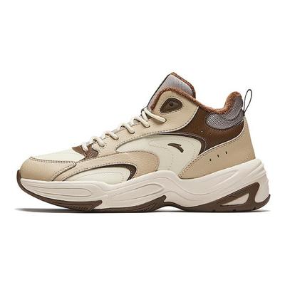 Cross Plush Comfortable Non-Slip Warm Mid-Top Casual Shoes Women Casual Shoes Beige Brown 122448957-2