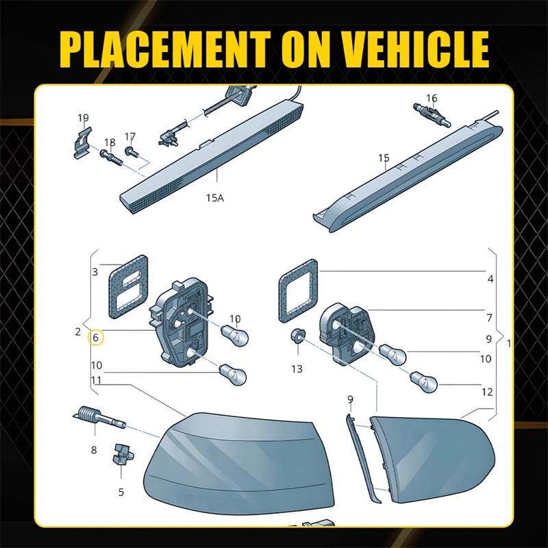 Linker äußerer Leuchten Lampenfassung 5K0945257 Für 2009-2013 Vw Golf 6 Mk6 Rücklicht Lampenfassung Autozubehör