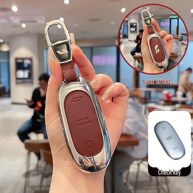 2025 Li Auto L6/L7/L8/L9 Key Case - Premium Metal & Leather Protective Shell