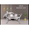 2.5L/3L Stainless Steel Buffet Serving Tray Set Food Tray Chafing Dish Soup Warmer Tray Set New
