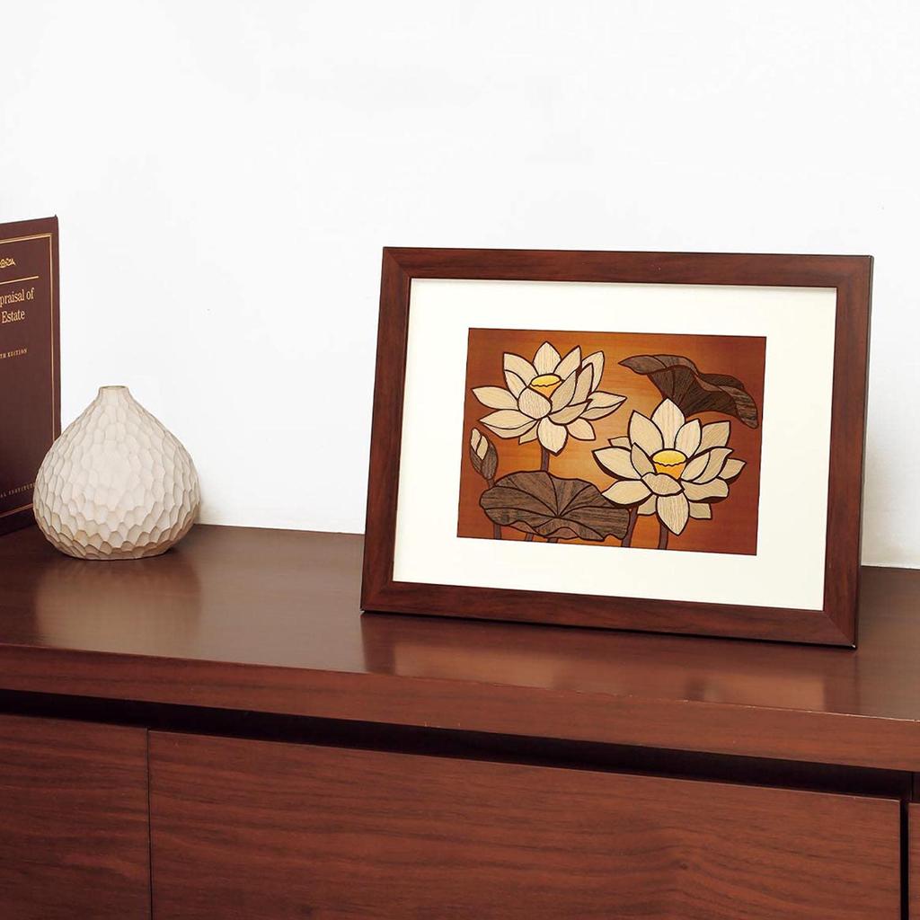 Sakura Horikiri Natural Wood Sakura Art Lotus Flower 6480065