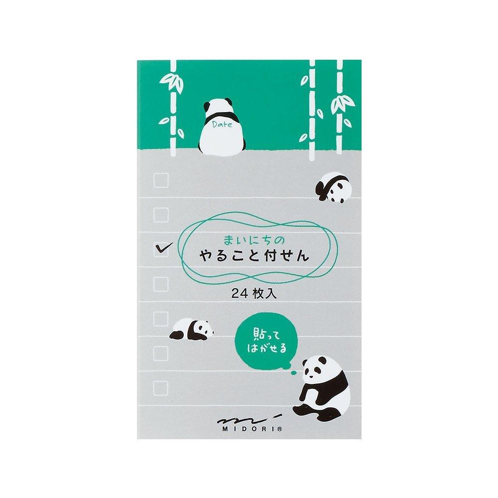 MIDORI Sticky Memo Pad - Panda To-Do List