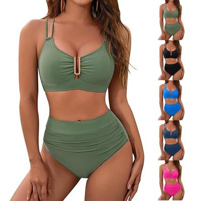 Women's Tight-fitting Backless Sexy Strappy Push-up Swimsuit For Small Busts