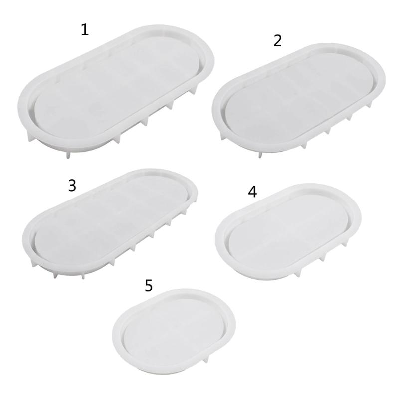 Stampo in Silicone per Sottobicchiere Ovale Stampo per Posacenere Fai da Te Stampo per Vassoio in Cemento e Gesso Stampo per Colata in Resina Epossidica Sottobicchiere Stampi Artigianato Decorazione per la Casa