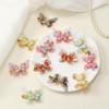Farbverlauf-Schmetterlings-Haarspange für Damen - Hochwertiges Stirn- und Seitenclip-Kopfschmuck-Accessoire