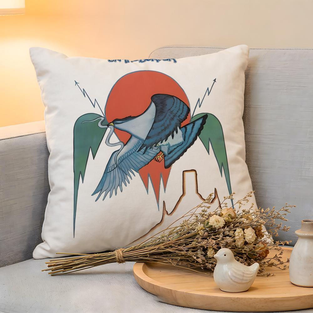 Cushion Cover  Linen  SkinFriendly Soft Decorative Case for Sofa Home Decor The EEagles Band Pillow cover 30x30cm