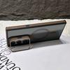 Suitable for Samsung S25 Ultra Lens Invisible Metal Bracket Mobile Phone Case S24 Magnetic Contrast Color S23FE Transparent Sleeve