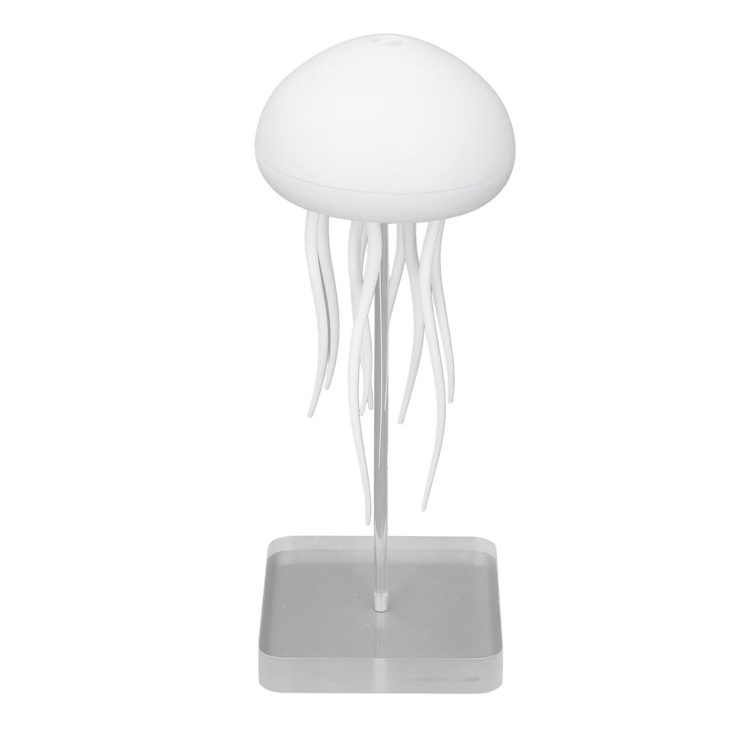 Voice Control Jellyfish Lamp with 9 Flexible Tentacles RGB Gradient Bedside Lamp Rechargeable 1000mAh Battery Hanging Standing