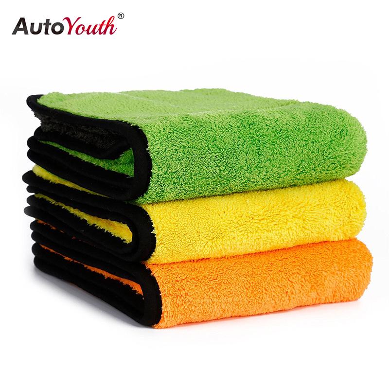 

AUTOYOUTH 850gsm Luxury Super Thick Plush Microfiber Car Cleaning Cloths Car Care Microfibre Wax Polishing Detailing