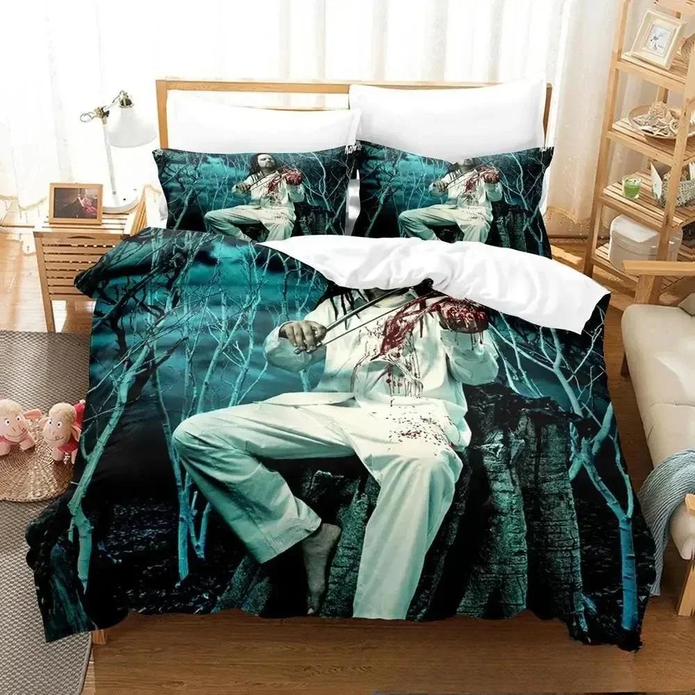 3D Print Korn Rock Band Bedding Set Duvet Cover Bed Set Quilt Cover Pillowcase Comforter King Queen Size Boys Adult Bedding Set