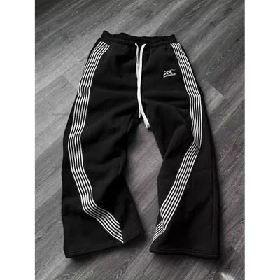 Y2K Retro Tiesūs Kelnės Sportinis Kostiumas Gatvės Drabužiai Kelnės Personalizuotas Kelnių Klešnės Užtrauktukas Siuvinėjimas Hip Hop Laisvalaikio Bėgiojimo Kelnės Vyriškos Kelnės