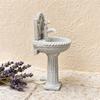 Yousheng Miniature Bathroom Sink Model, Vintage Roman Column Pedestal Round Wash Basin Dollhouse Accessory for Micro Landscape, DIY Crafts