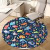 1pc Animal Alphabet Raindrops Round Carpet, Perfect for Decorating Chairs, Living Rooms, Or Bedrooms, for Living Room.104