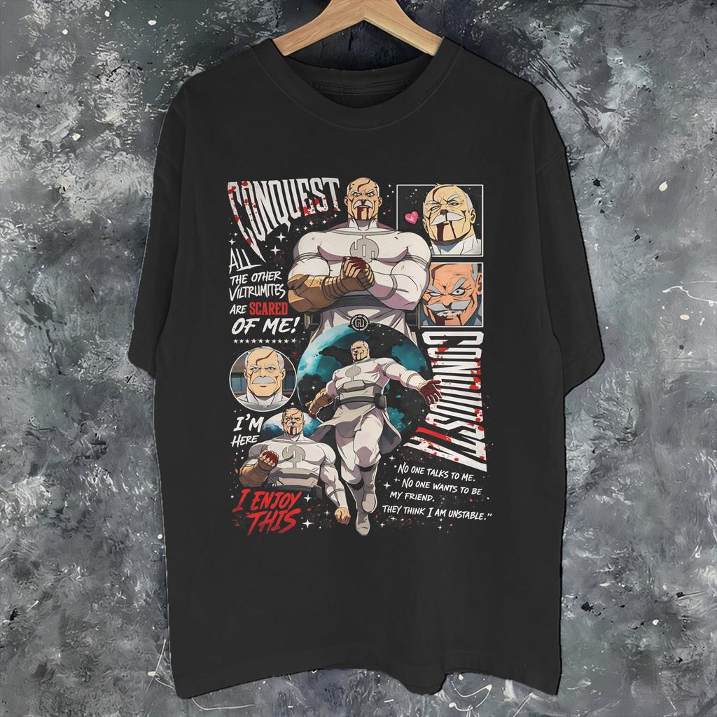 Conquest invincibles Merch Unisex Women T Shirt Pure Cotton Tee Graphic Printing Tshirt Clothes