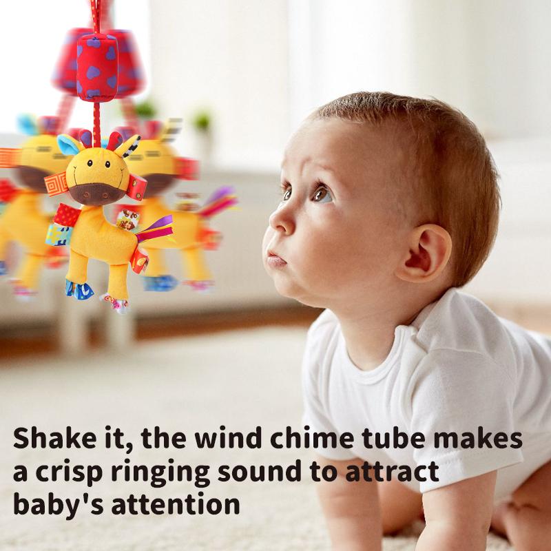 New Baby Rattles Bell Toy Soft Stuffed Animal Rattle Hand Grip Toys Pendant Stroller Crib Bed Teether Hanging Toy 0-24 Months