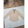 Mens Linen Blend Henley Neck Long Sleeve Casual T Shirt