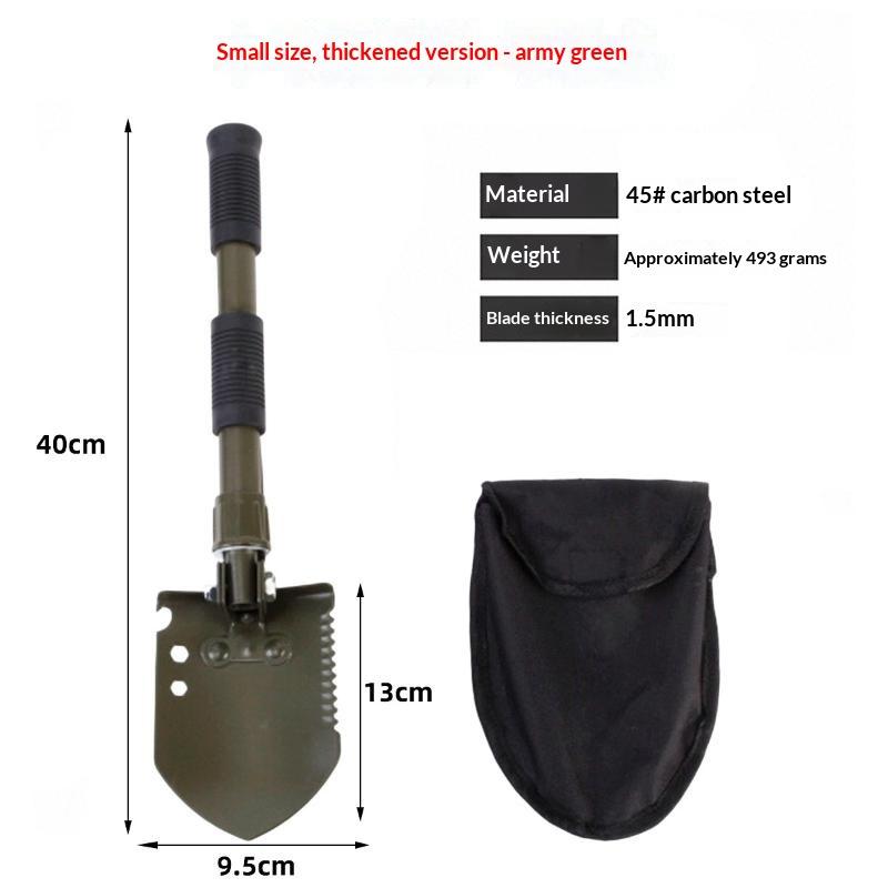 Foldable Multifunctional Engineer Shovel Thickened Outdoor Camping Tool Easy To Carry