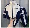 Conjunto de ropa para niños Temporada de primavera y otoño Chaquetas y pantalones casuales para niños y bebés Conjunto de 2 piezas Ropa deportiva coreana