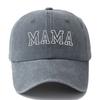 Fashion Washed Cotton MAMA MINI Embroidery Caps Vintage Adjustable Parent-Unisex Baseball Hats Breathable Sport Visors Cap