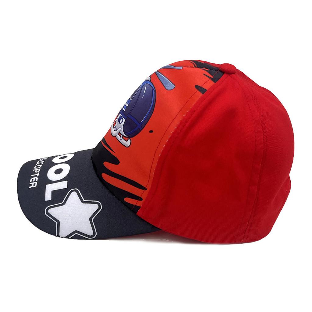 And Tank Airplane Cartoon Prints Kids Baseball Cap With Breathable Polyester