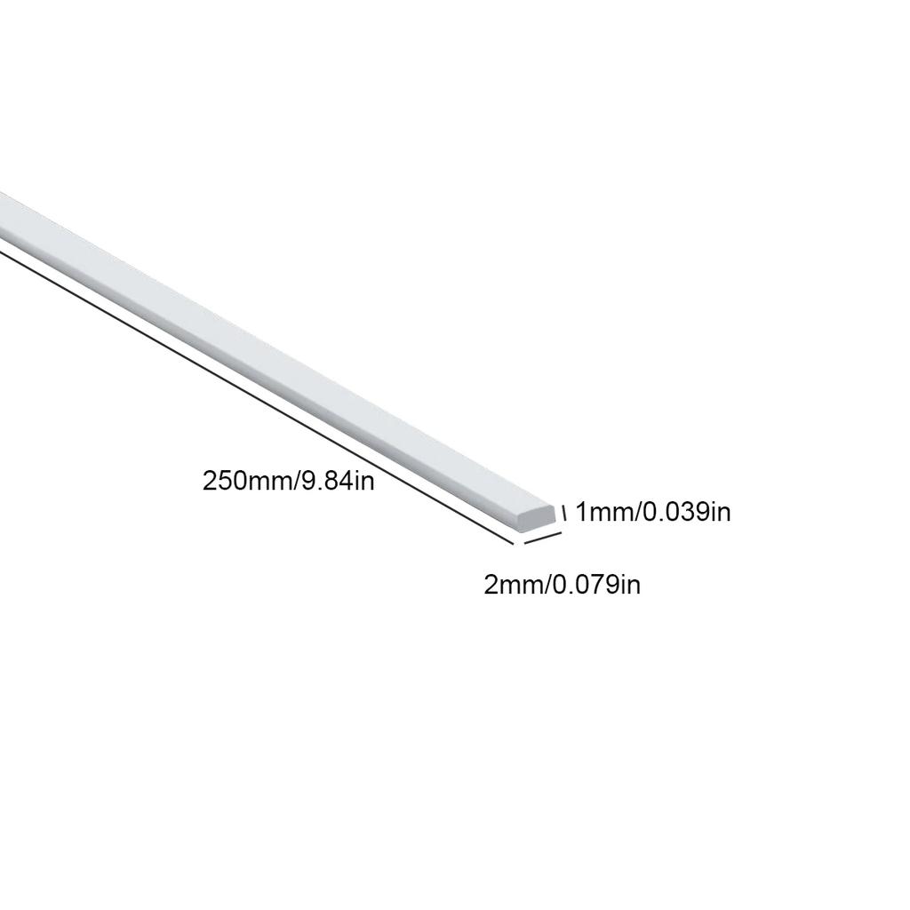 5-100pcs Architectural Model Making Rods , White ABS Square Plastic Sticks for Precision DIY Projects & Prototyping