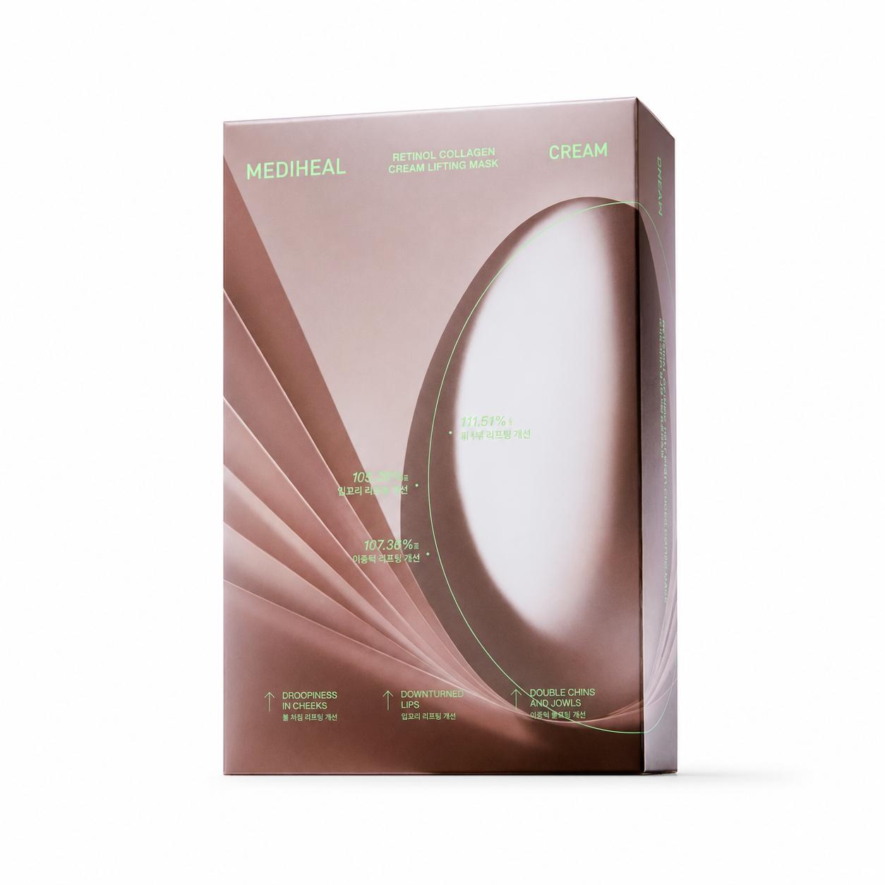 MEDIHEAL Retinol Collagen Contour Lifting Mask Firming & Elasticity Care 4 Sheets [Ampoule/Cream Type] 01 Cream