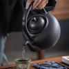 1000ML Czarny Ceramiczny Czajnik z Czarno-Białej Gliny Ręcznie Robiony Czajnik z Uchwytem w Kształcie Latarni Pałacowej Czajnik do Gotowania Wody na Węgiel Zestaw Herbaciany