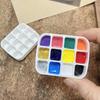 Watercolor Paint Palette Box 12 Well Travel Paint Case Paint Metal Paint Storage Box Leakproof Lid for Artist Student