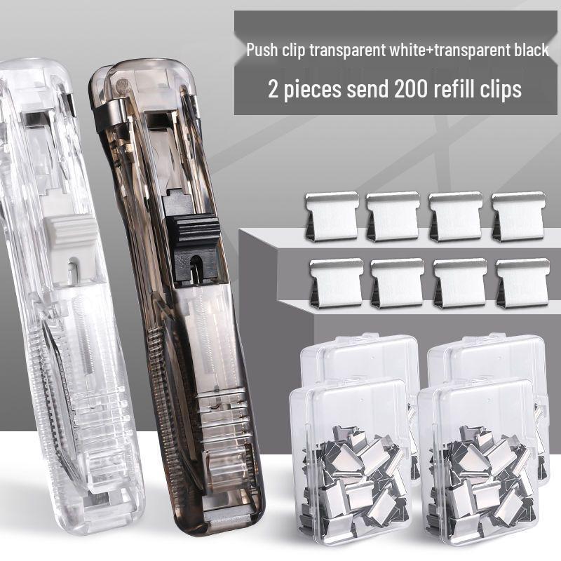 Push Clip Folder: Stationery Test Paper, Student Clip, Office File Binder, Book Fixer.