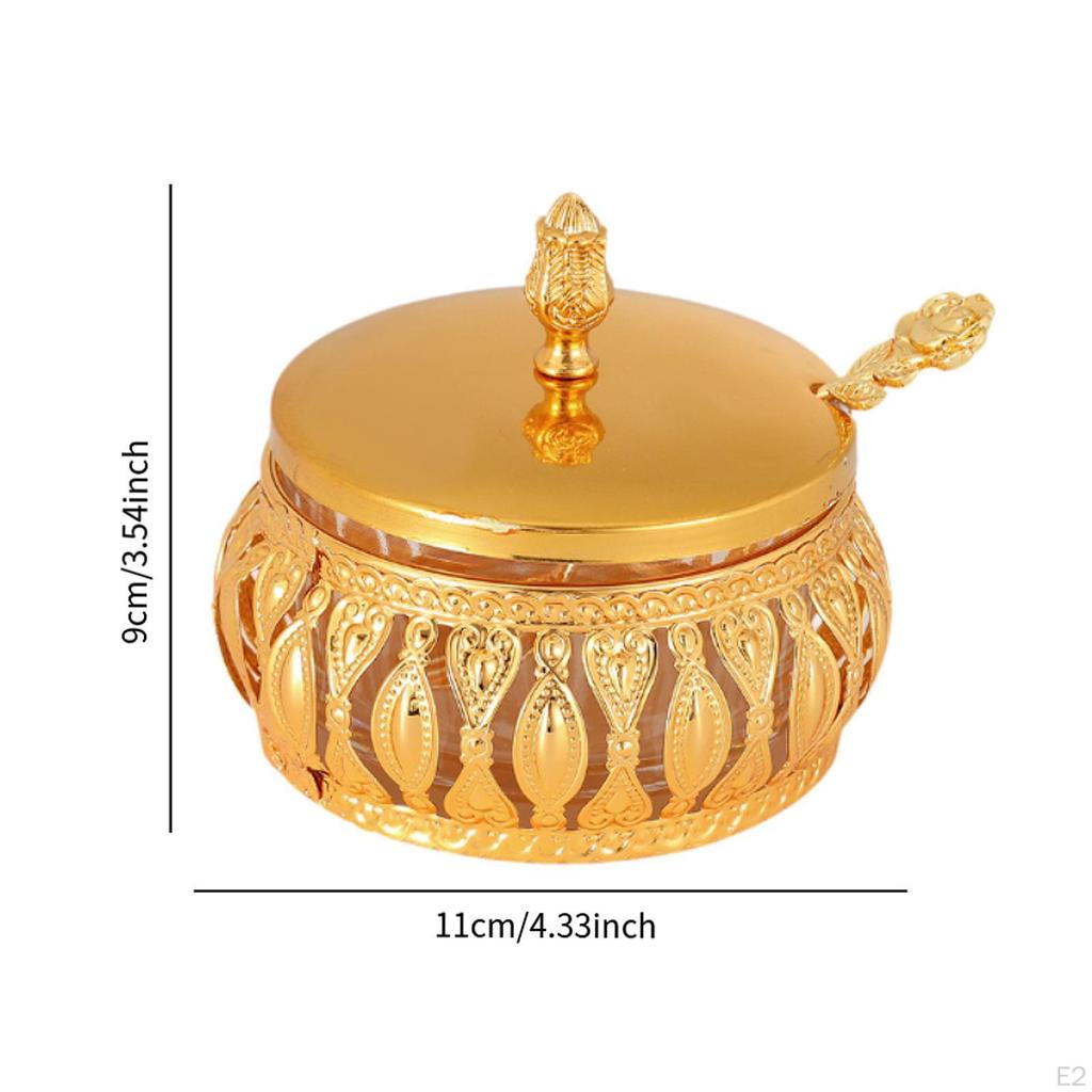 Sugar Bowl Condiment Pot Multipurpose, Decorative, European Style Salt Holder for Kitchen