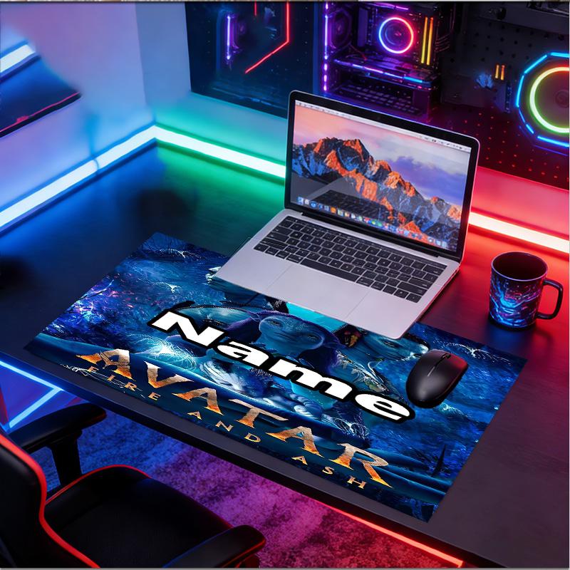 Kişiye Özel İsimli Avatar Desenli Mousepad, Dizüstü Bilgisayar Masa Matı, Ev İçin Dekoratif Masa Matı Klavye Pad Hediye