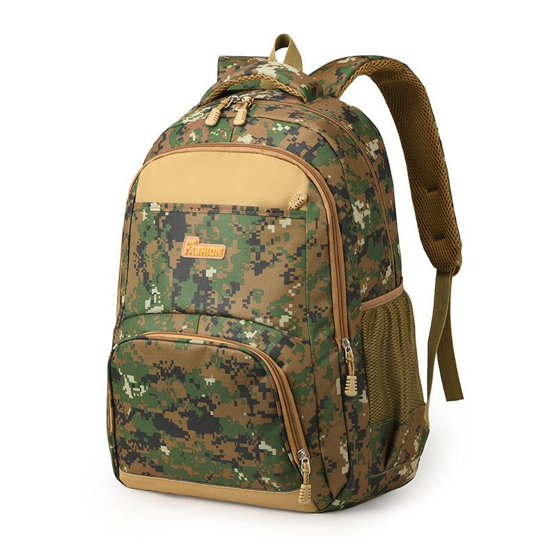 Camouflage Backpack Men's Large Capacity Multifunctional Student School Bag Outdoor Leisure Travel Bag Light Hiking Bag