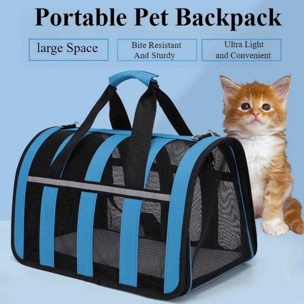 Oxford Cloth Travel Puppy Handbag Foldable Outdoor Cat Carrier Bag Pet Travel Bag  for Cats Puppy