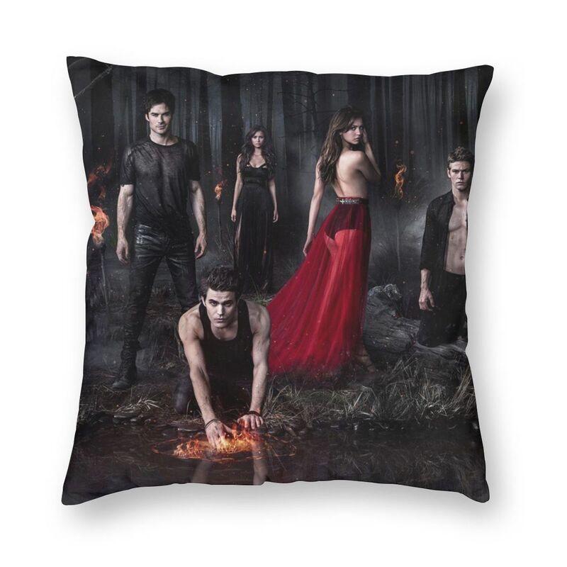 Federa Cuscino The Vampire Diaries Stampa 3D Double-Sided Horror Serie TV Cuscino Decorativo per Auto Personalizzato Decorazione Casa