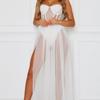 Hot Sale White Mesh Long Dress - Muse Macy Collection