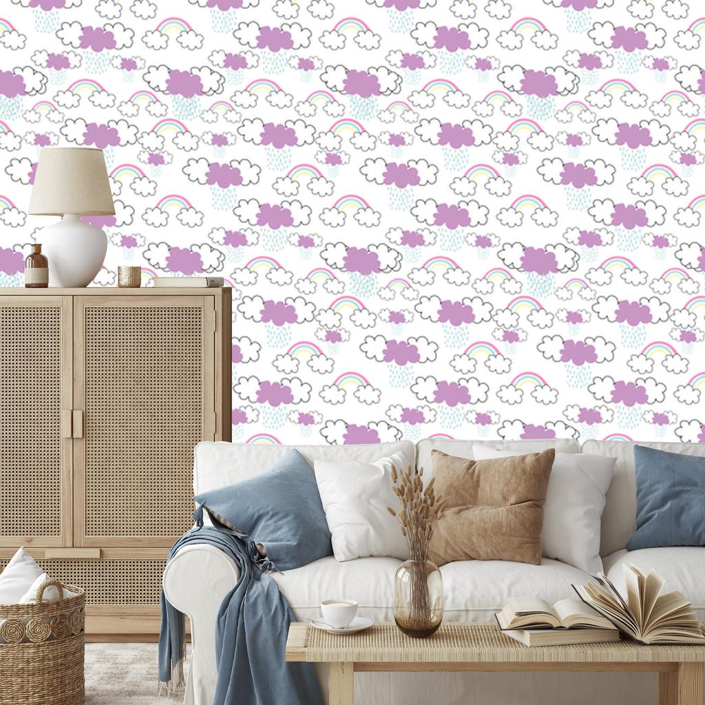 Rainbows in the Rain Wallpaper for Living Room and Bedroom 50x1000