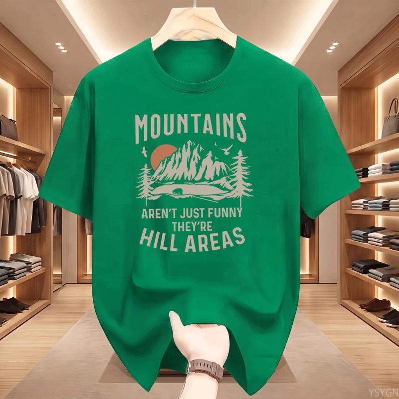 Mountains Arent Just Funny Tshirt Unisex Hiking And Camping T Shirt Set Sun Print Short Sleeve Tee Shirt Cotton Unisex Clothes Top