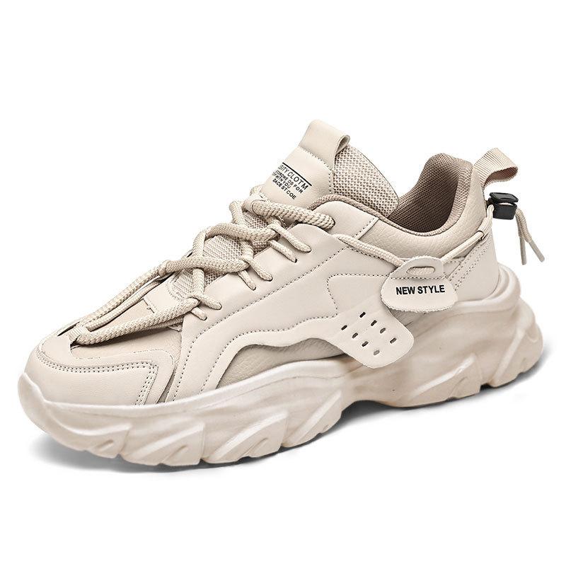 Dad Shoes New Four-season Breathable Non-slip Wear-resistant Sports Shoes Heightening Casual Shoes Running Shoes Thick Sole