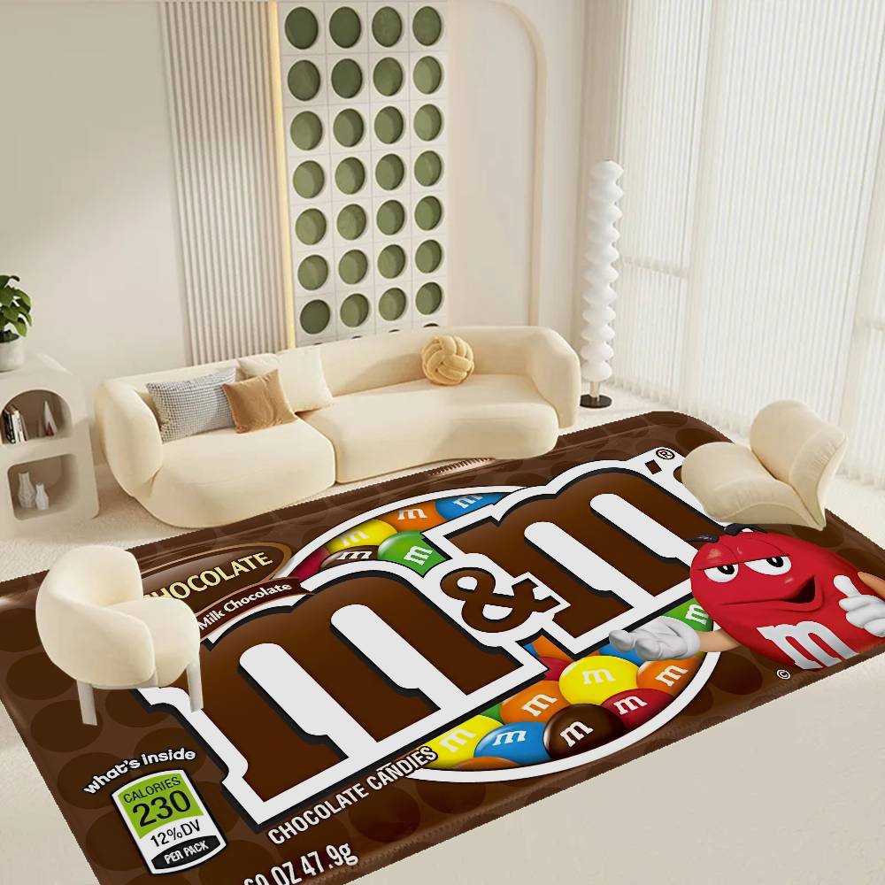 

Коврик M&M Конфеты Закуски Придверный коврик Моющийся Нескользящий Коврик для гостиной Зоны дивана и кресел Кухонный Придверный коврик Ковер 40x60cm