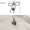 1Pc Pearl Bowknot Heart Pendant Keychain Beaded Phone Charm Detachable Bows Lanyard Handmade Keyring Jewelry For Bag Purse