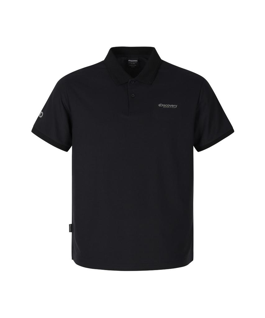 DISCOVERY EXPEDITION Men'S Uv Protection Polo Shirt (Black)