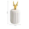 1pc Ceramic Toothpick Jar Cotton Swab Container Elk, Bird, Starfish Toothpick Jar Key Storage Box with Lid Household Goods