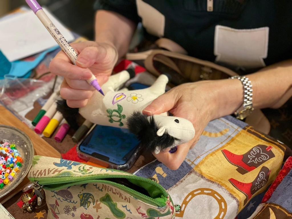 Canvas Doll Soft Painted Pony Medium 18 x 18 x 6cm Message Colored Paper Gift Present Art Workshop Present Get Well Gift Celebration