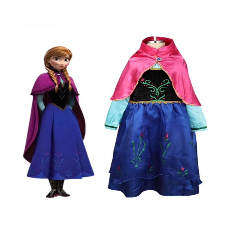 Frozen Elsa & Anna Princess Dress Costume for Girls, Ages 6-7