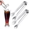 Set aus 2 Edelstahl-Zuckerzangen Eiszangen für Buffet Candy Bar Dessert Picknick (11 cm) (Silber)