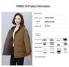 2024 Women's Retro Print Cotton Jacket - Winter Style, Plus Size, Loose Fit, for Middle-Aged and Elderly Moms